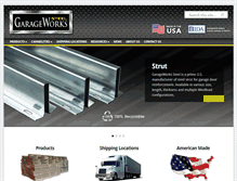 Tablet Screenshot of garageworkssteel.com